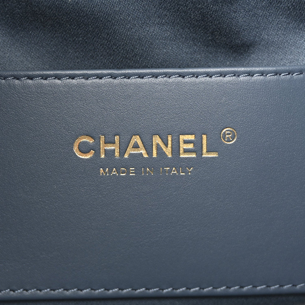 Chanel Suede Quilted Small Chanel 25 Handbag Blue