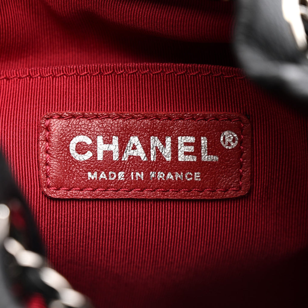 Chanel Calfskin Quilted Small Gabrielle Bucket Black