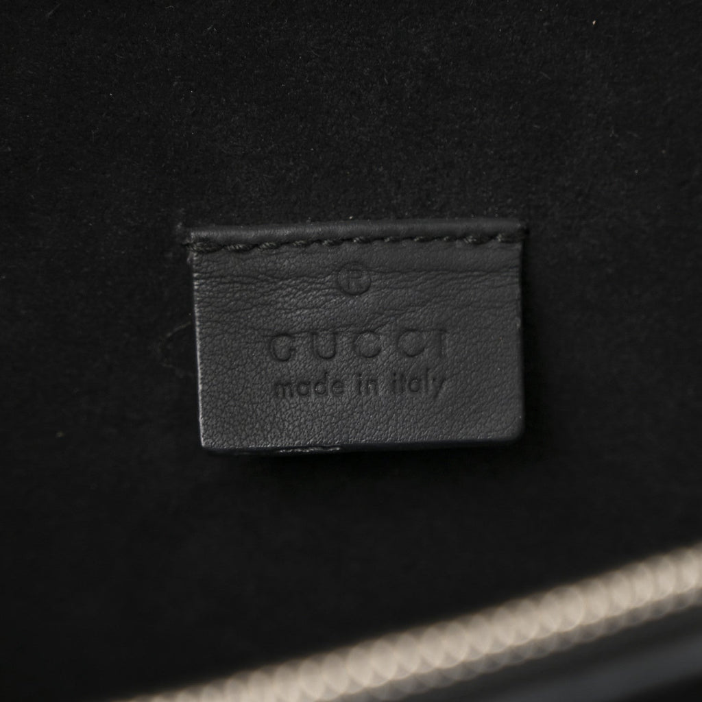 Gucci GG Supreme Monogram Crystal Small Dionysus Shoulder Bag Black