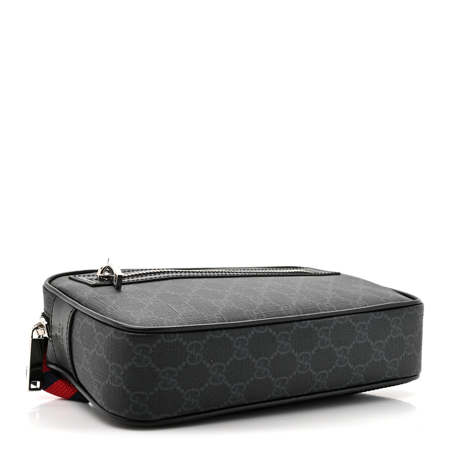Gucci Soft GG Supreme Monogram Web Belt Bag Black Grey