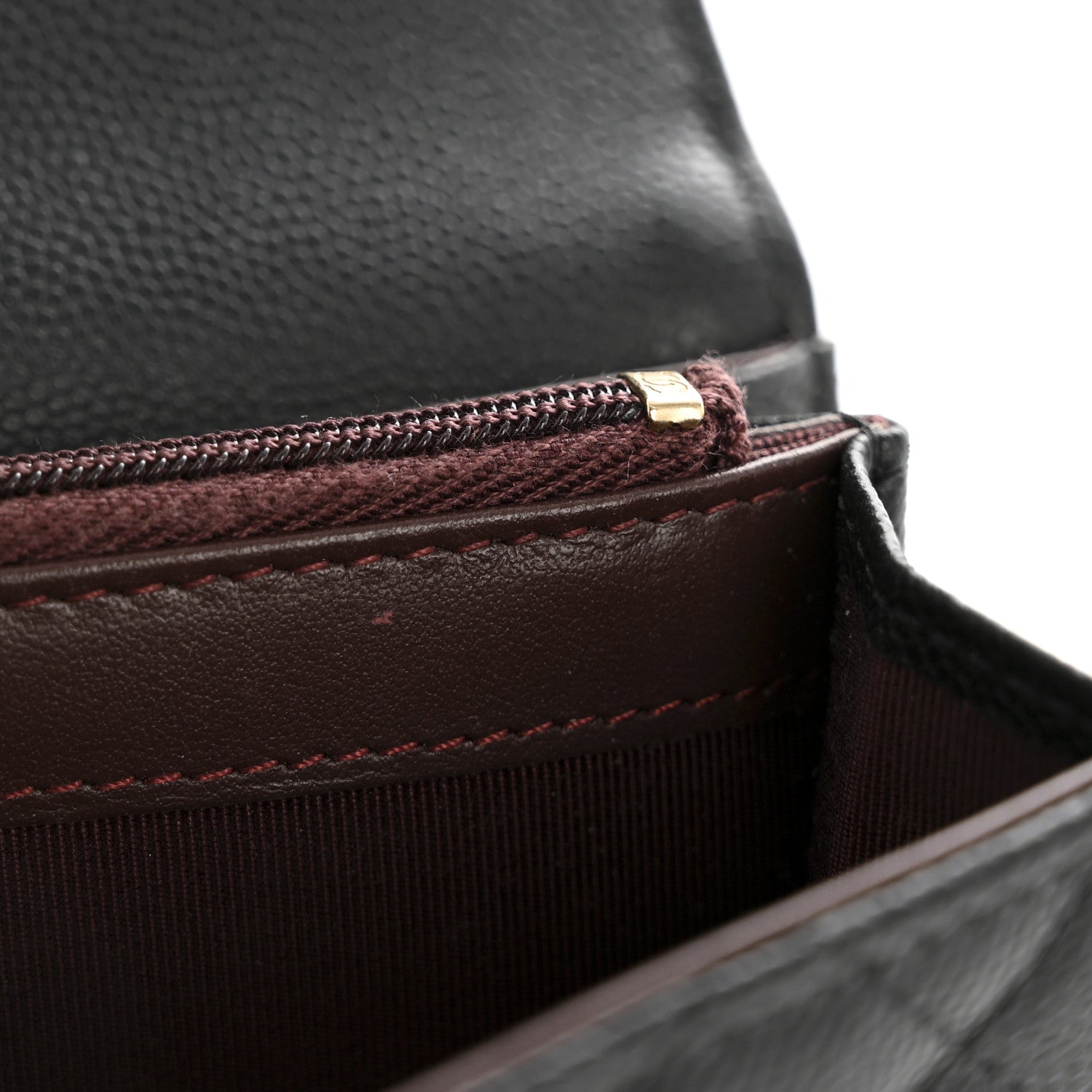 Caviar Quilted Medium Flap Wallet Black