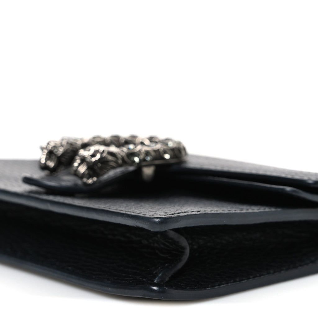 Gucci Calfskin Super Mini Dionysus Shoulder Bag Black