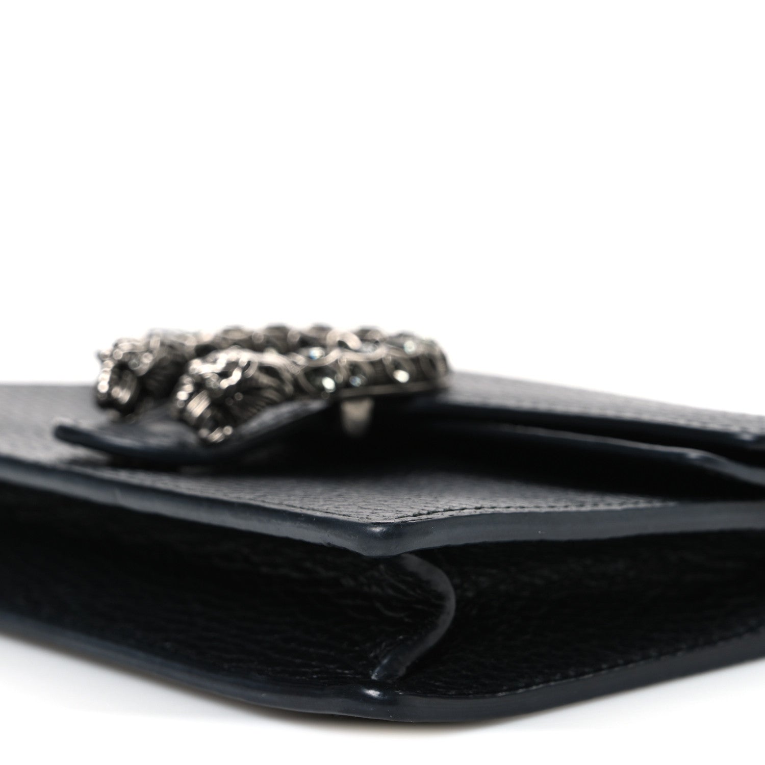 Gucci Calfskin Super Mini Dionysus Shoulder Bag Black