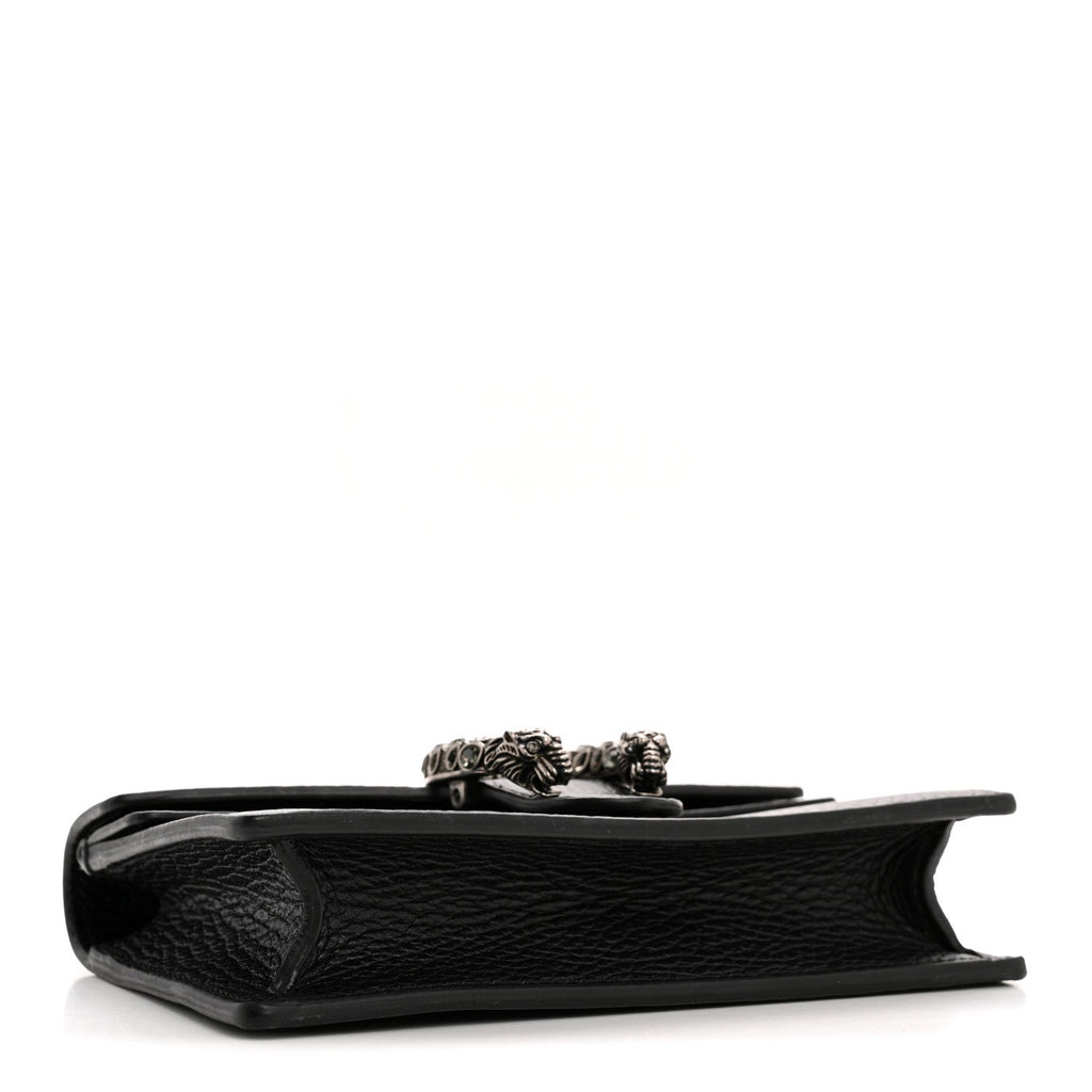 Gucci Calfskin Super Mini Dionysus Shoulder Bag Black