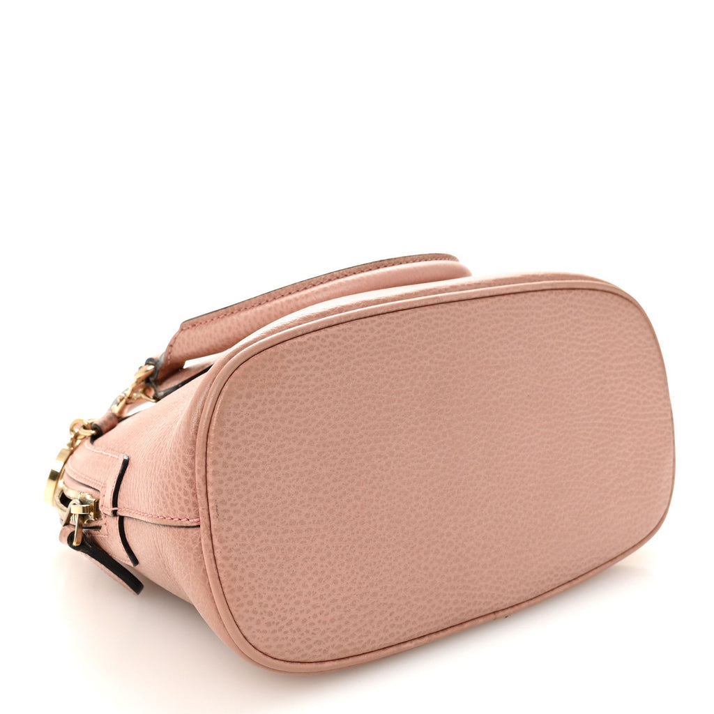 Gucci Dollar Calfskin Small GG Charm Dome Bag Soft Pink