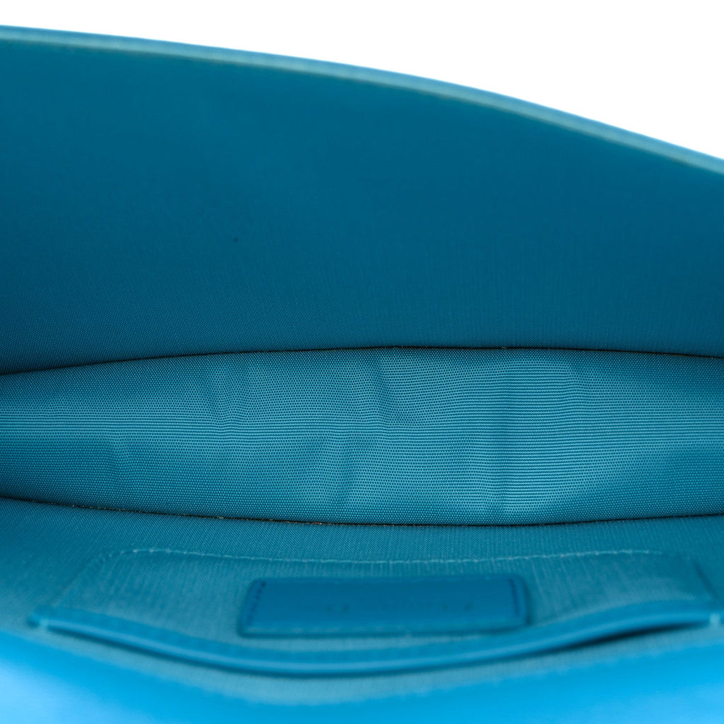Christian Dior Lambskin Cannage Lady Dior Convertible Clutch Blue