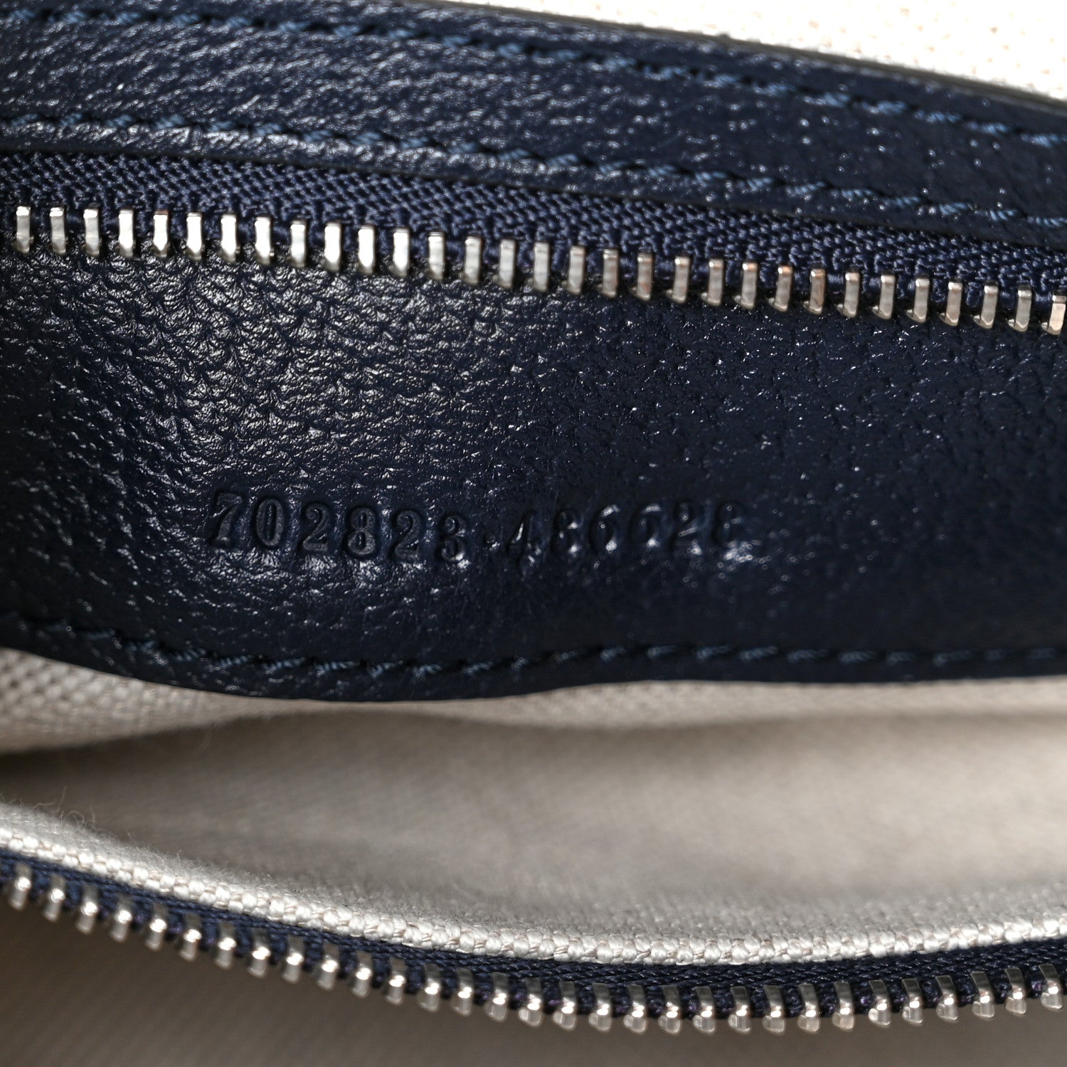 Gucci GG Supreme Monogram Textured Calfskin Web Large Attache Shoulder Bag Beige Blue