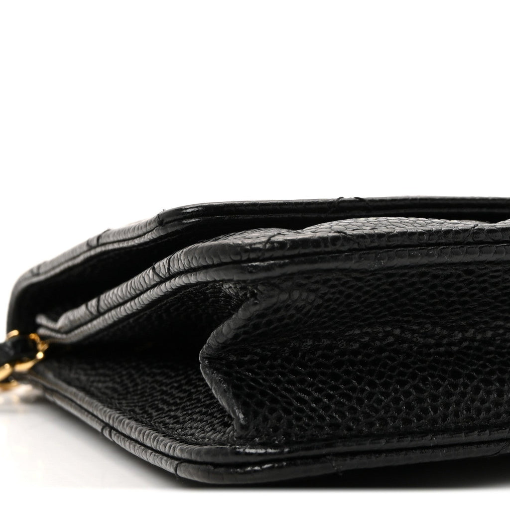 Chanel Caviar Quilted Wallet on Chain WOC Black