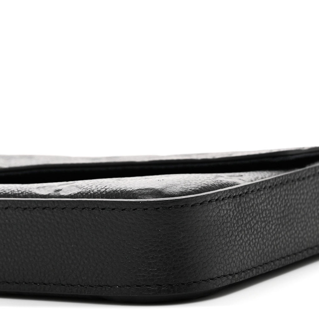 Louis Vuitton Empreinte Pochette Felicie Chain Wallet Black