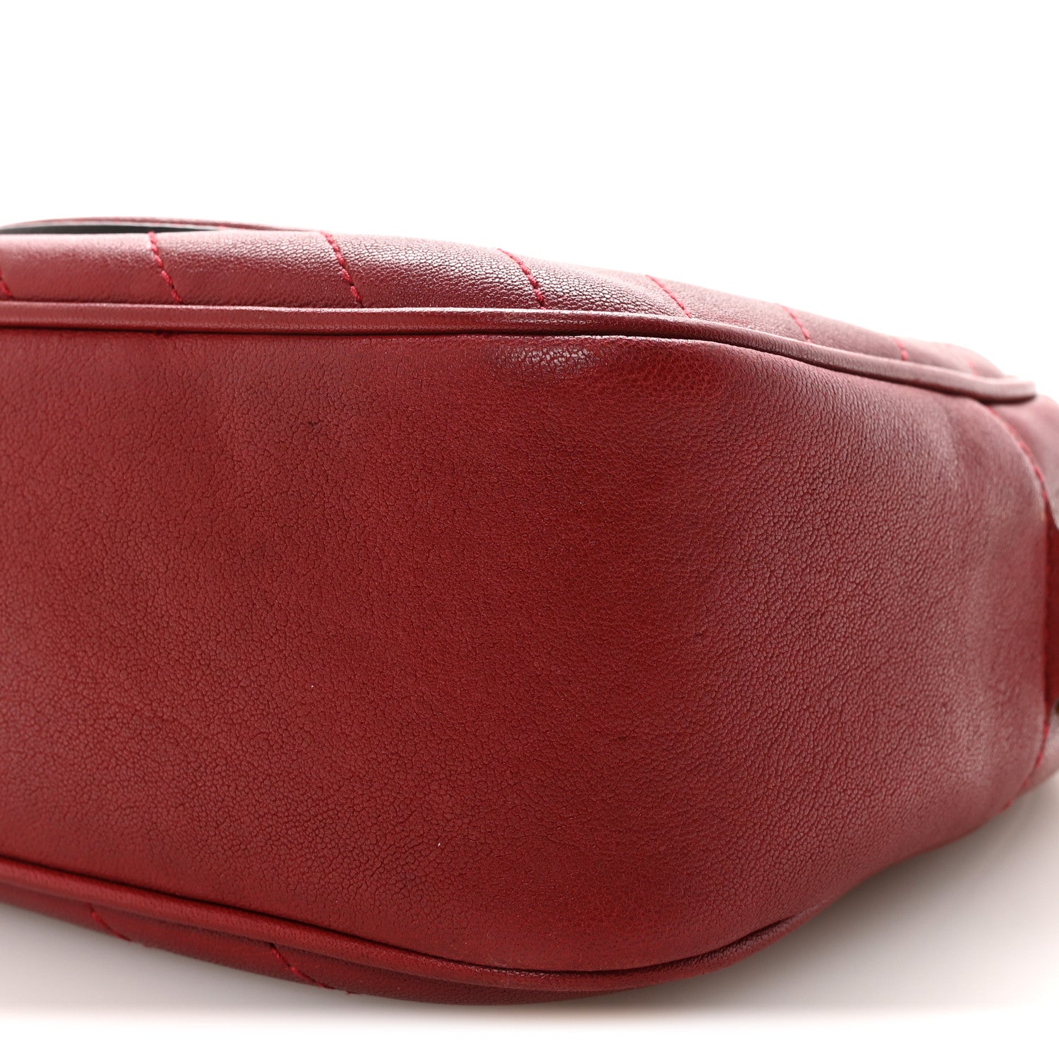 Gucci Sakai Be Green Calfskin Diagonal Stitched Small Blondie Shoulder Bag Rosso