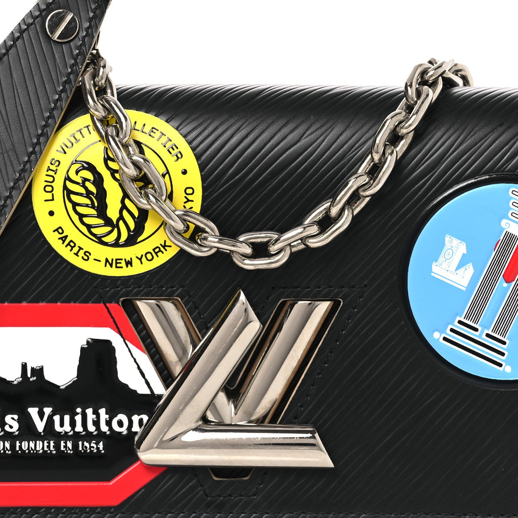 Louis Vuitton Epi World Tour Twist Chain Wallet Black