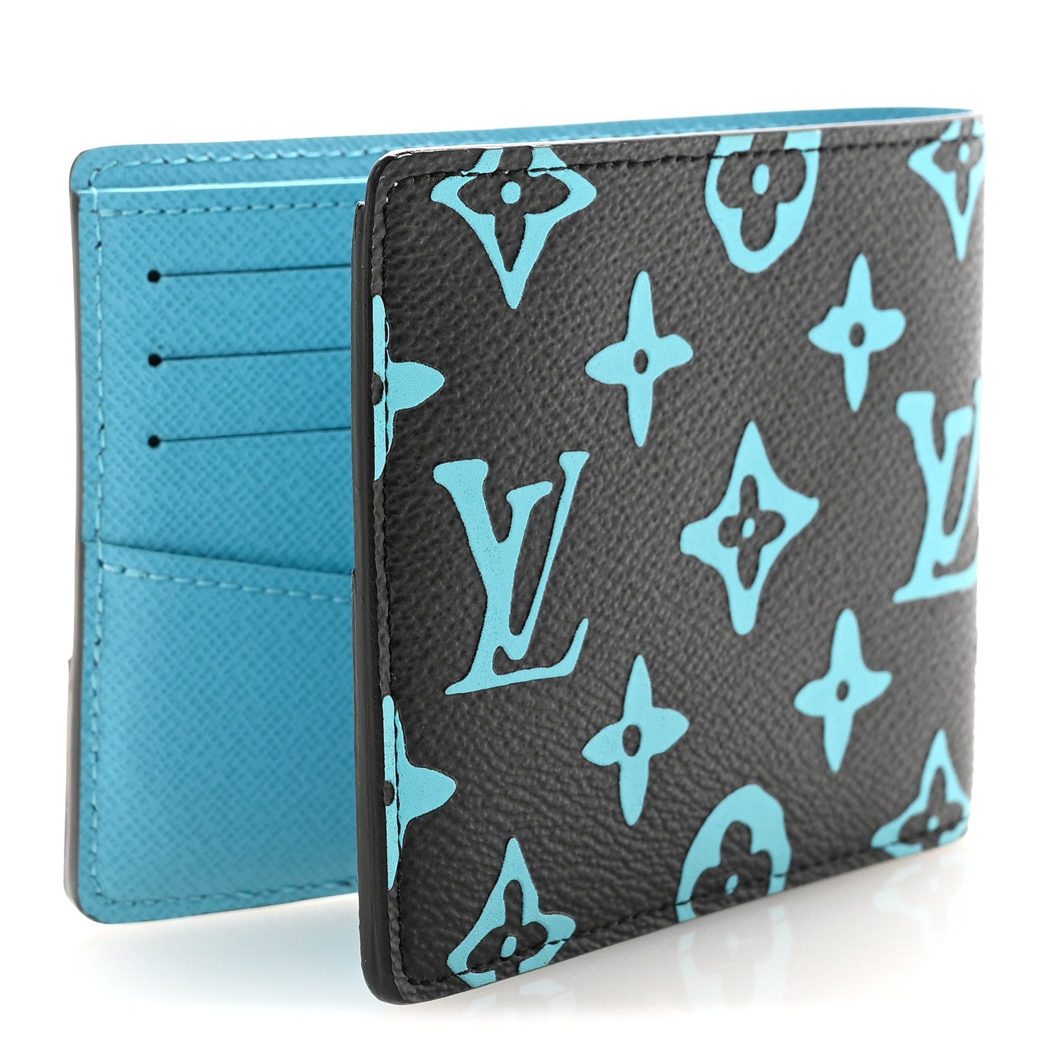 Louis Vuitton Monogram Playground Slender Wallet Black