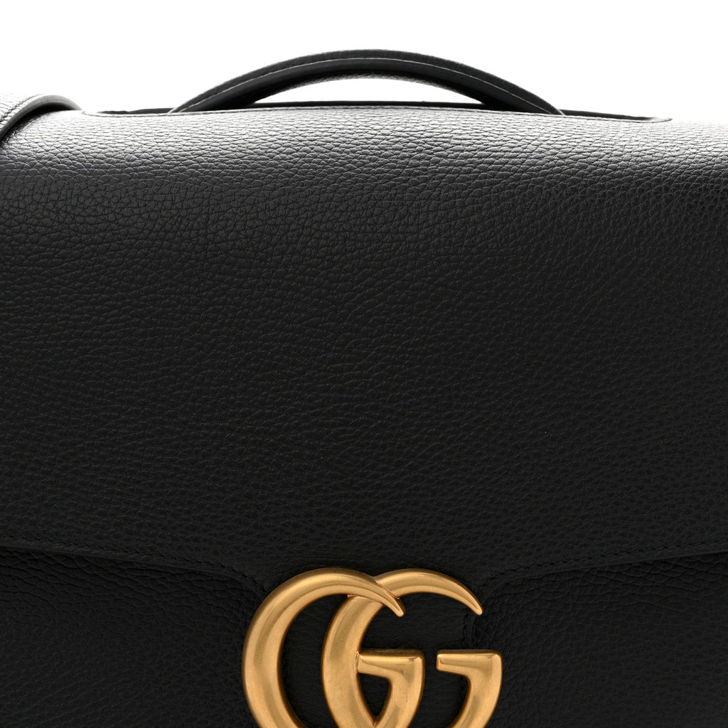 Gucci Dollar Calfskin GG Marmont Briefcase Black