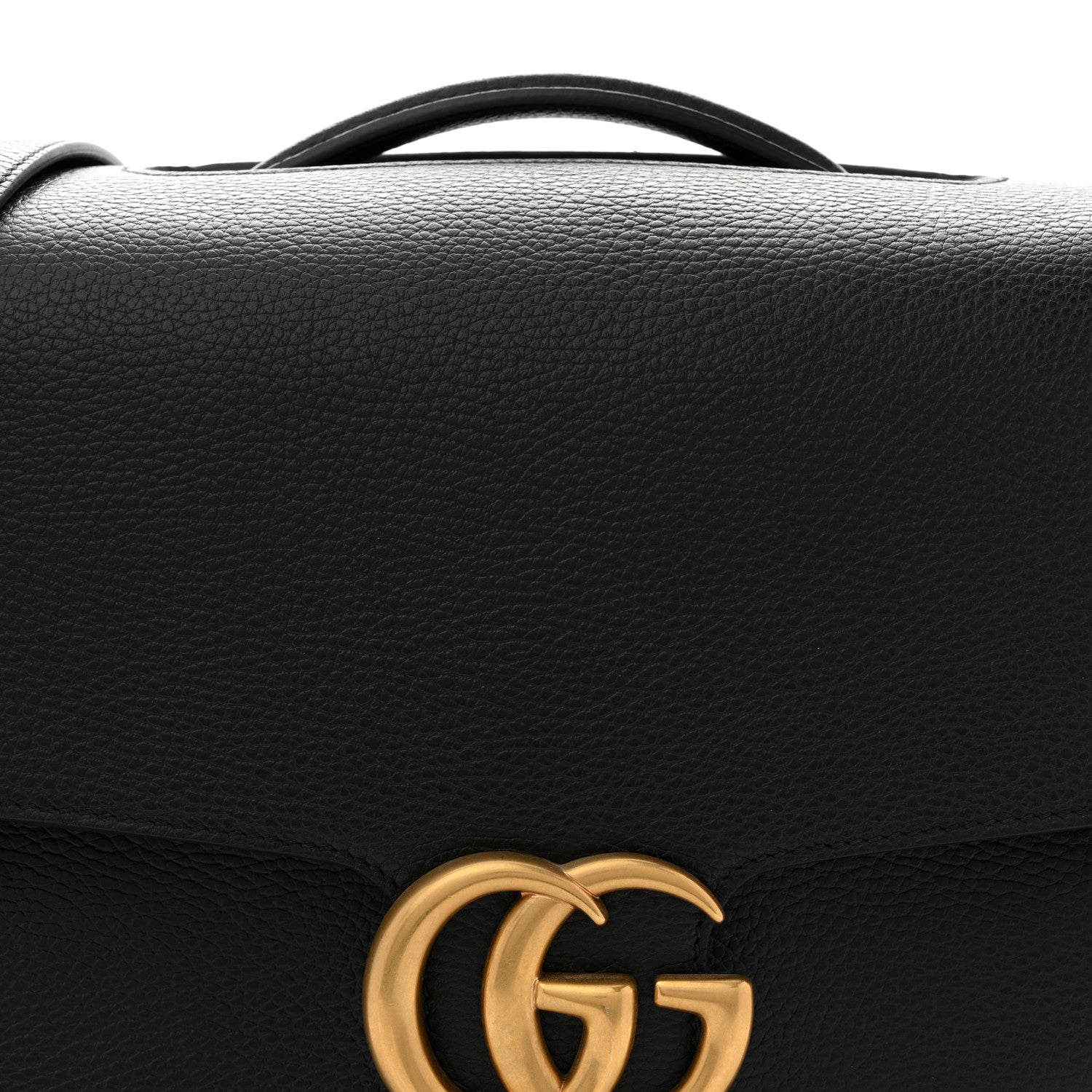 Gucci Dollar Calfskin GG Marmont Briefcase Black