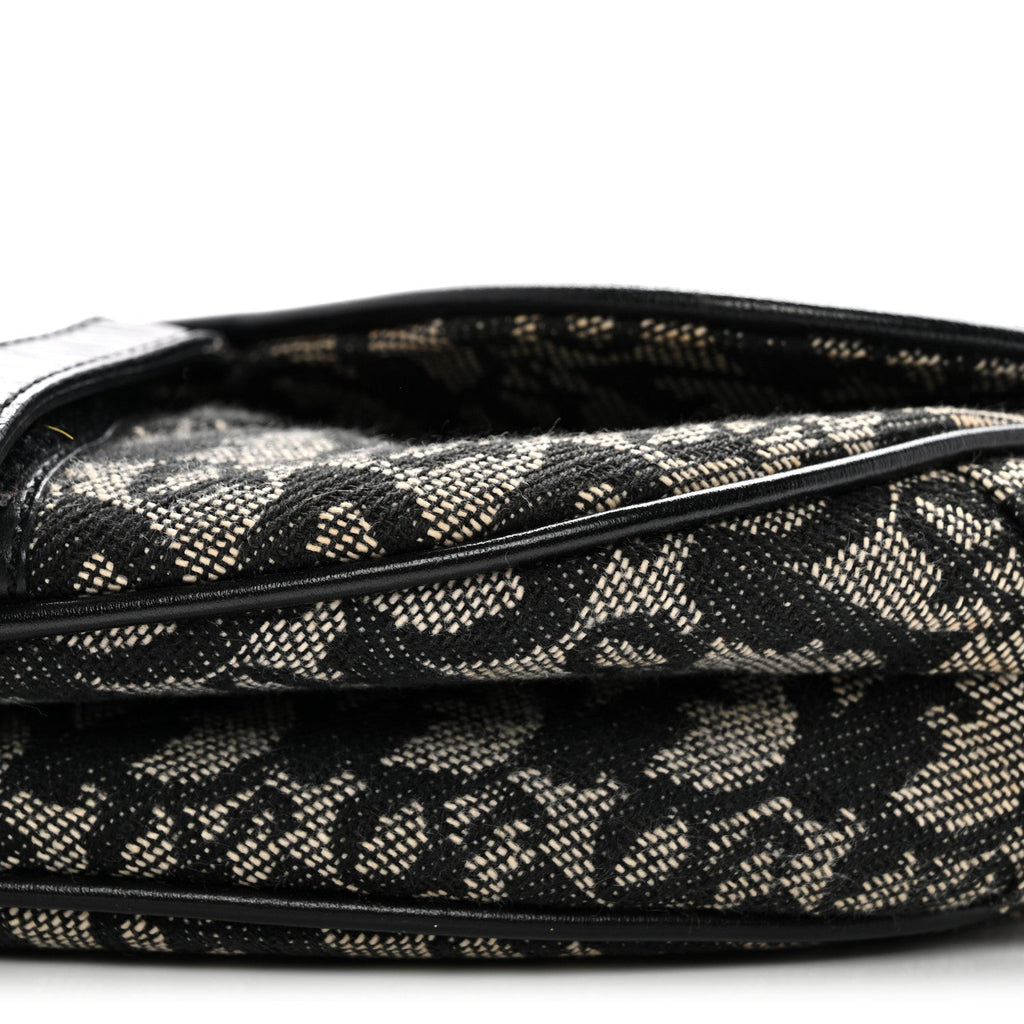 Christian Dior Monogram Saddle Bag Black