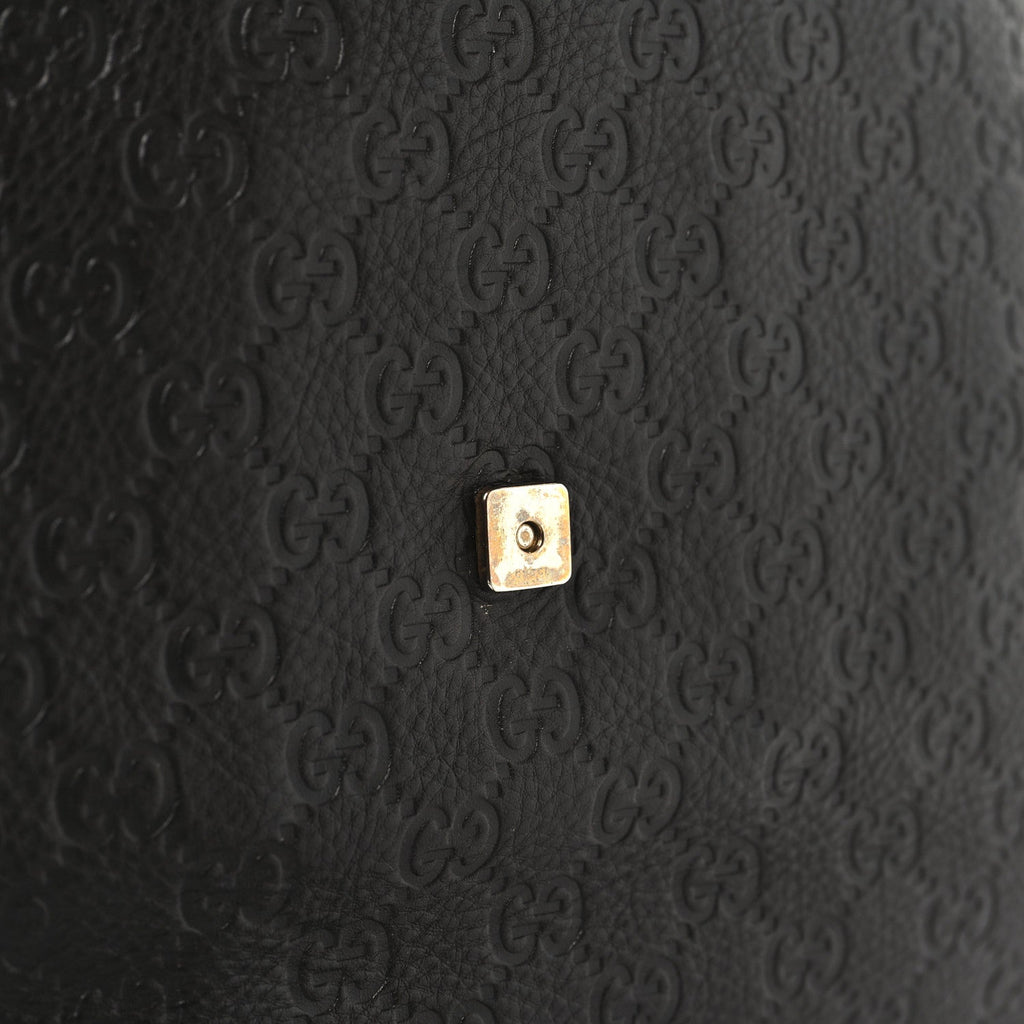 Gucci Guccissima Medium Flap Messenger Bag Chocolate