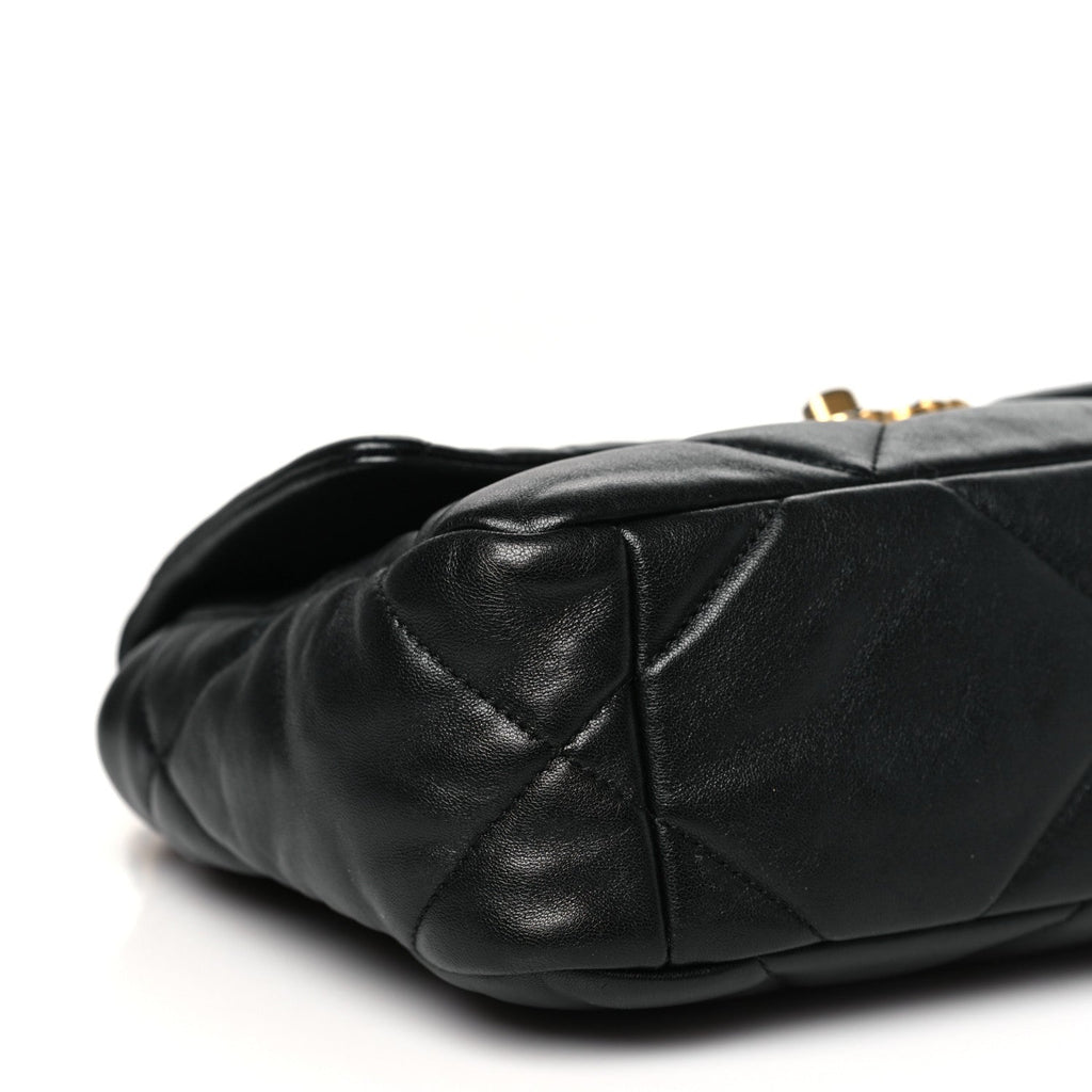 Chanel Lambskin Quilted Medium Chanel 19 Flap Black