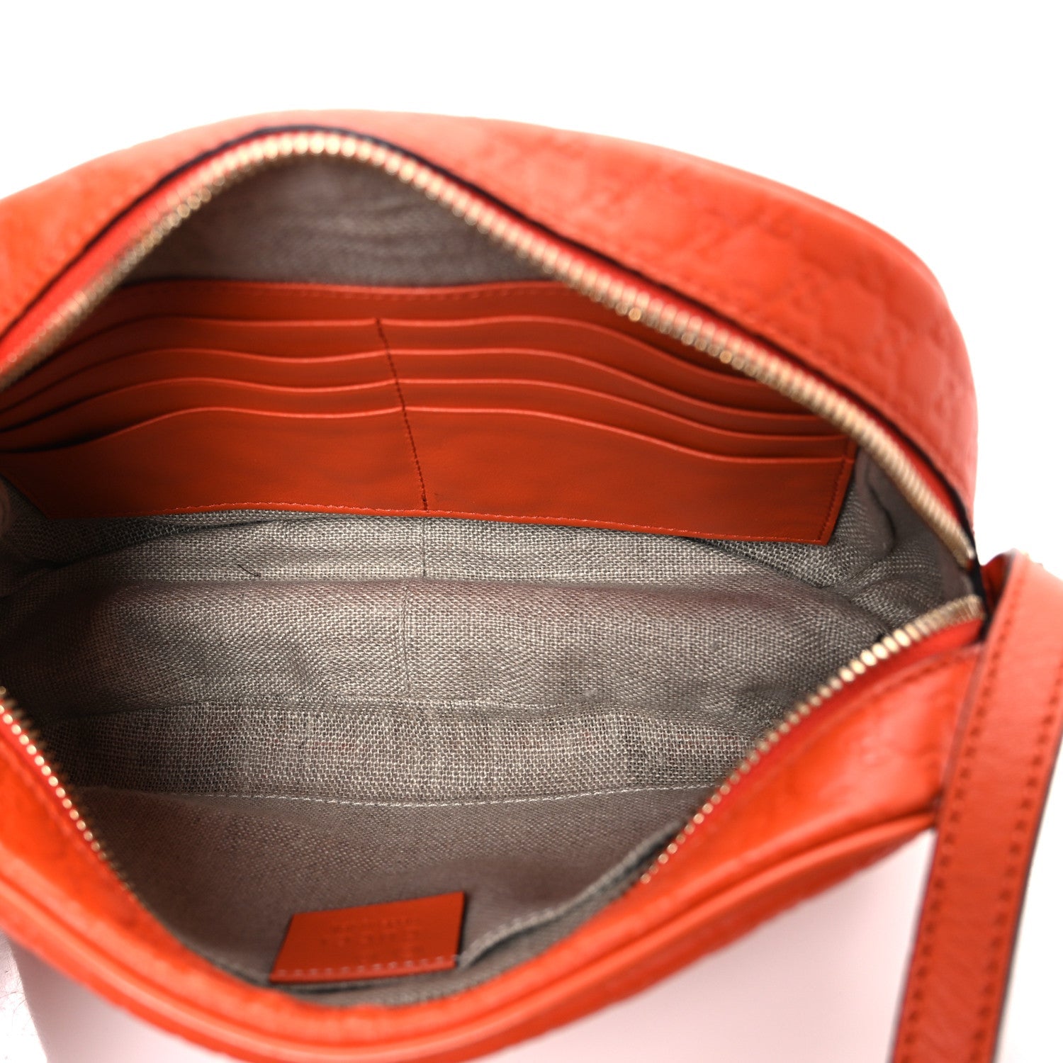 Gucci Soft Microguccissima Mini Bree Messenger Bag Sun Orange