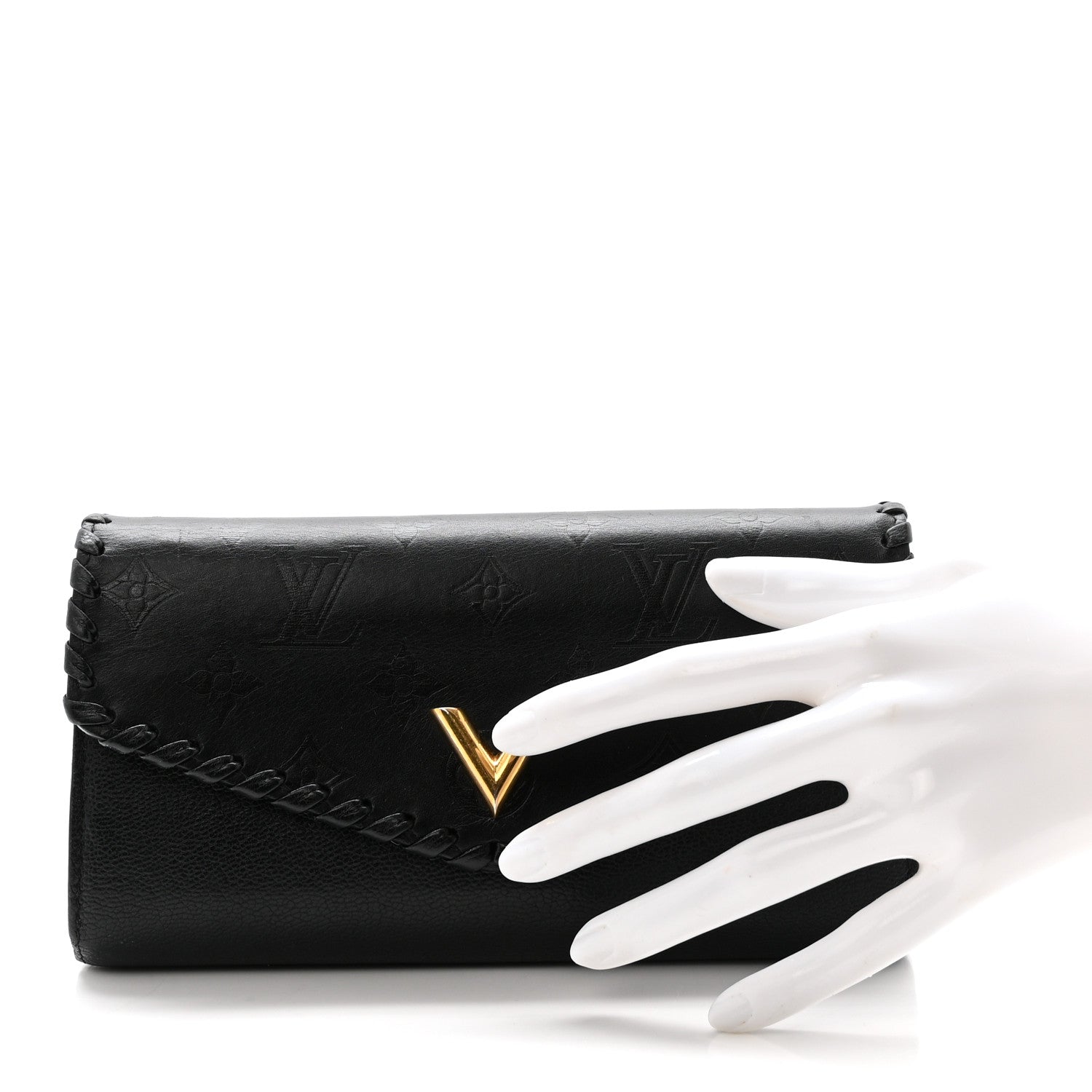 Louis Vuitton Monogram Cuir Plume Very Wallet Black