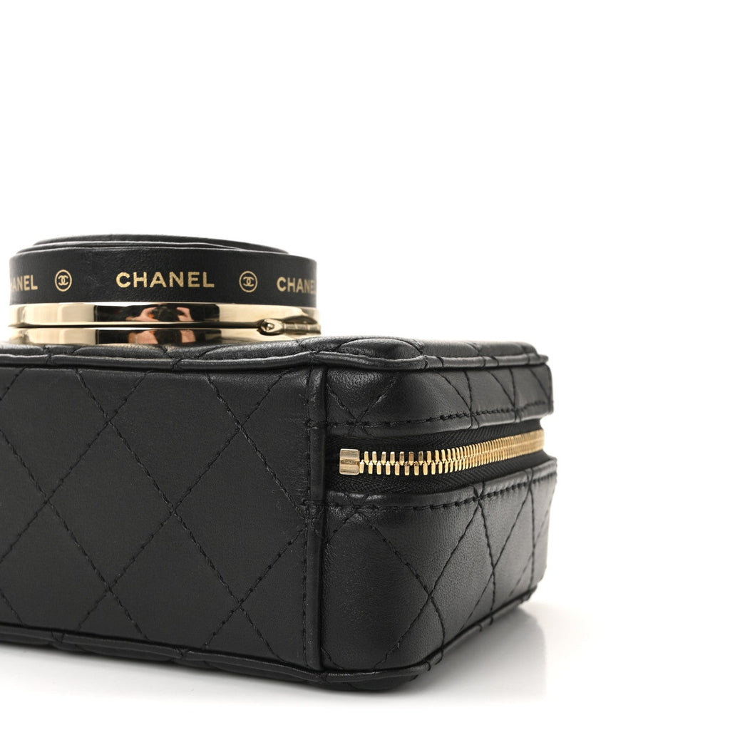 Chanel Lambskin Quilted Coco Click Bag Black