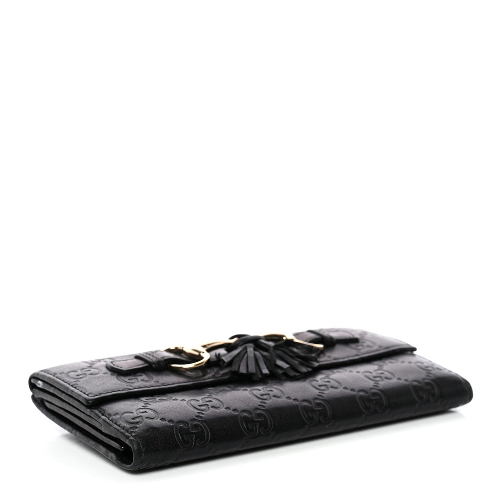 Gucci Guccissima Emily Continental Wallet Black