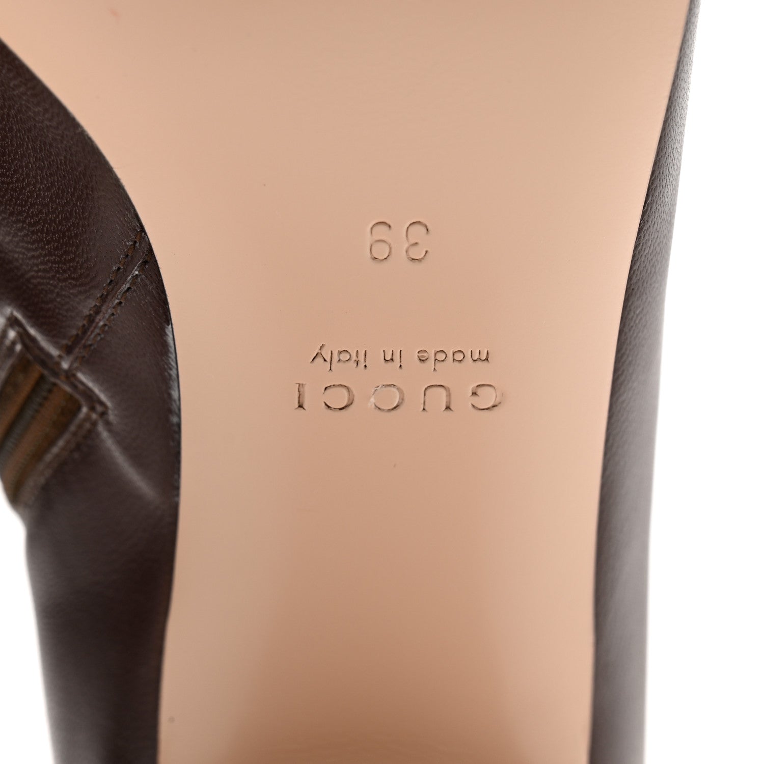 Gucci Nappa Horsebit Ankle Boots 39 New Chocolate
