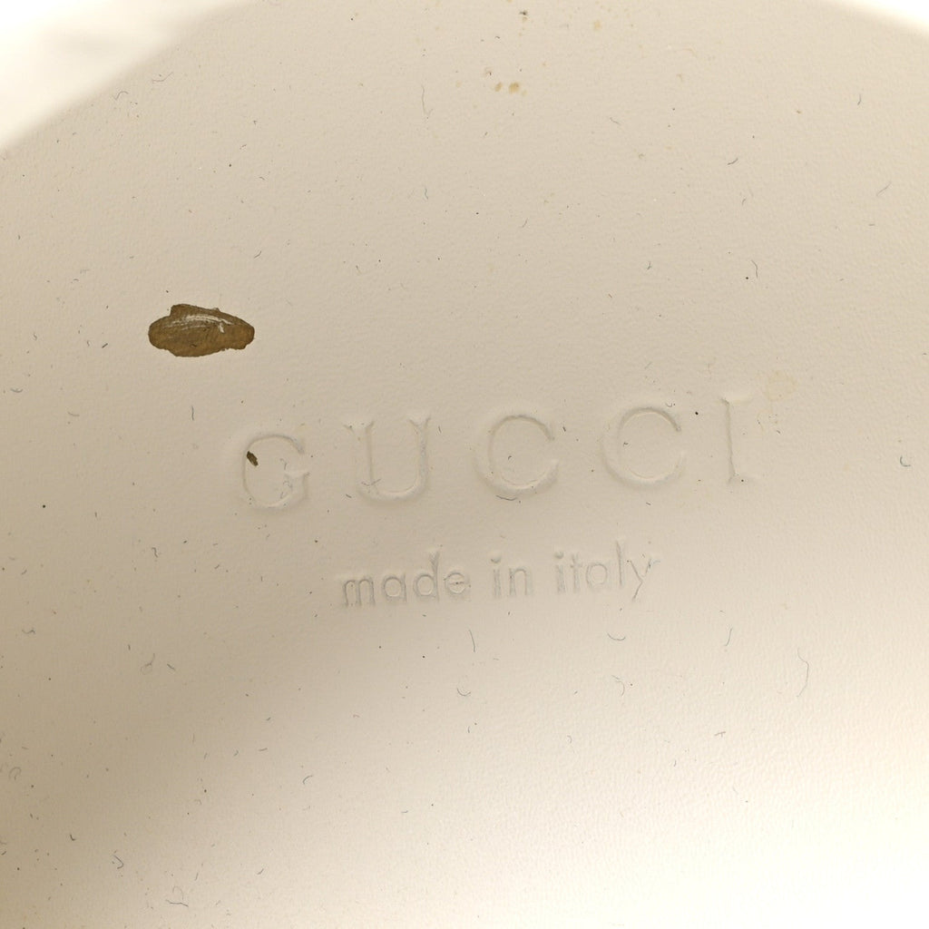 Gucci Calfskin Web Embroidered Womens Ace Sneakers 40 White