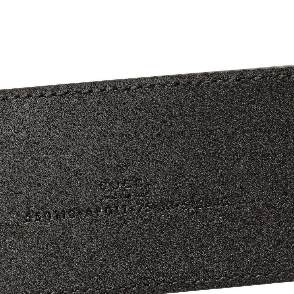 Gucci Calfskin Crystal Double G 55mm Belt 75 30 Black