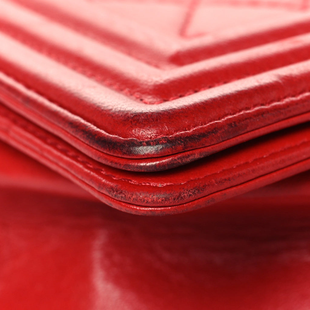 Chanel Lambskin Quilted New Medium Boy Flap Red