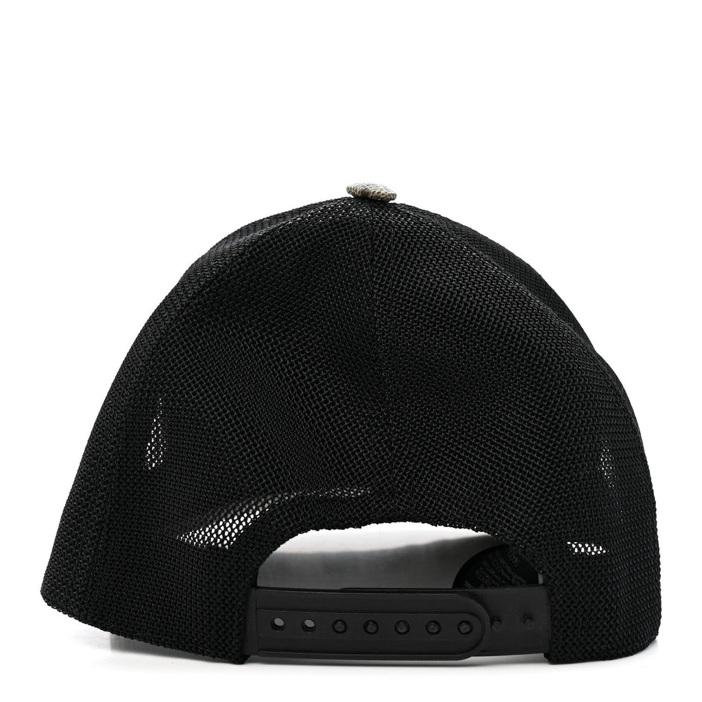 Gucci GG Supreme Monogram Bosco Patch Baseball Hat 57 Beige Green