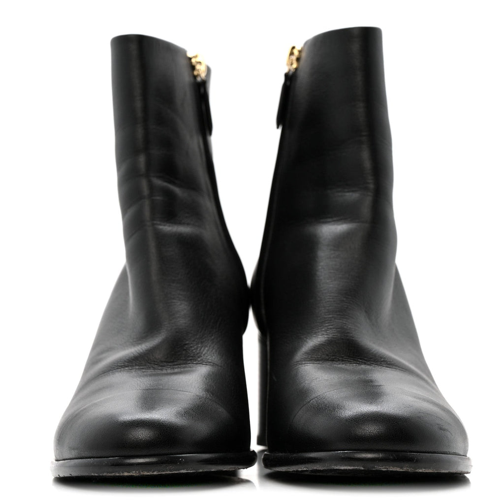 Calfskin CC Ankle Boots 40 Black