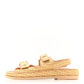 Braided Fabric Velcro Dad Sandals 38.5 Beige