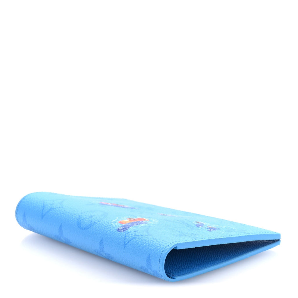 Louis Vuitton Monogram Sports Passport Cover Pool Blue