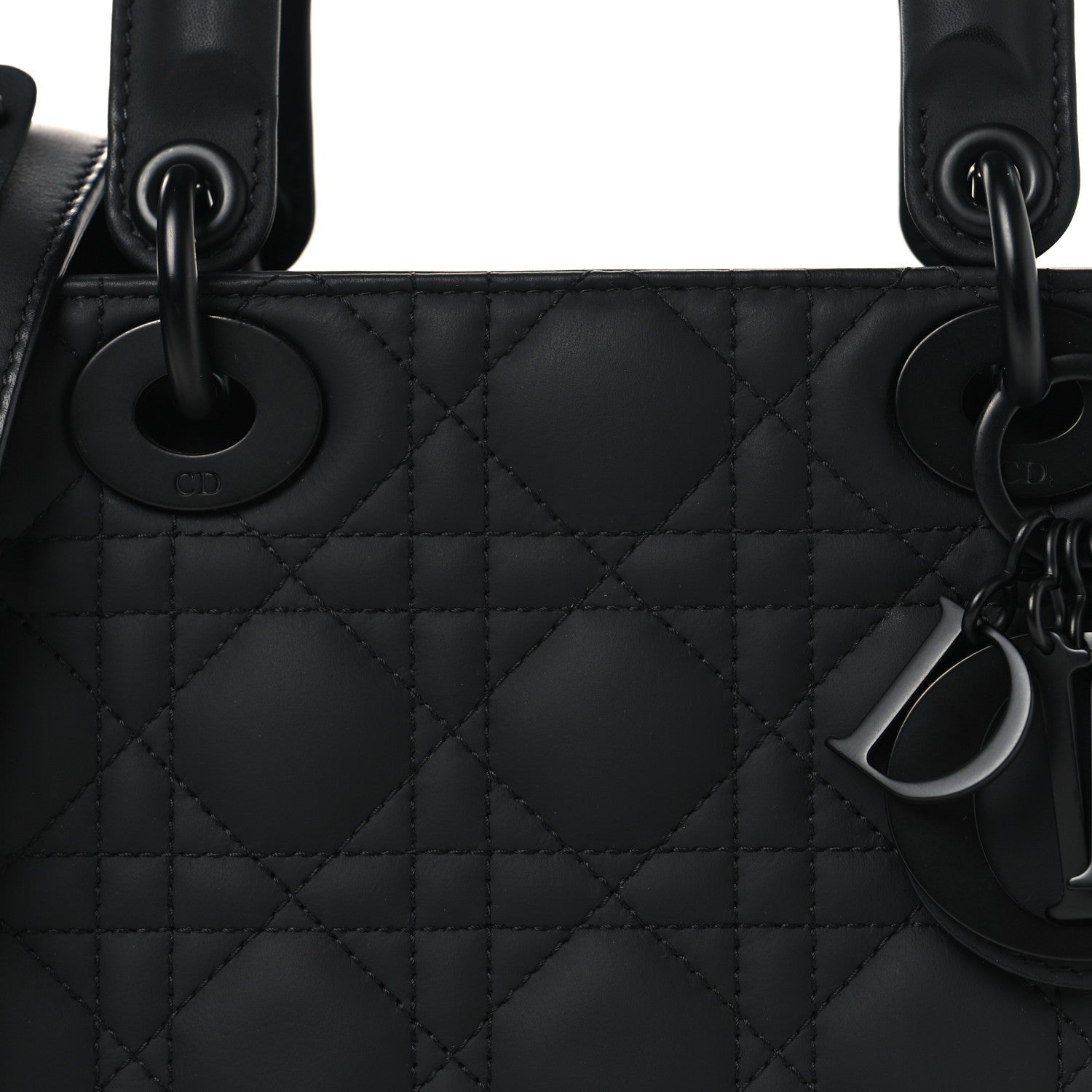 Christian Dior Ultra Matte Calfskin Cannage Small My ABCDior Lady Dior Black