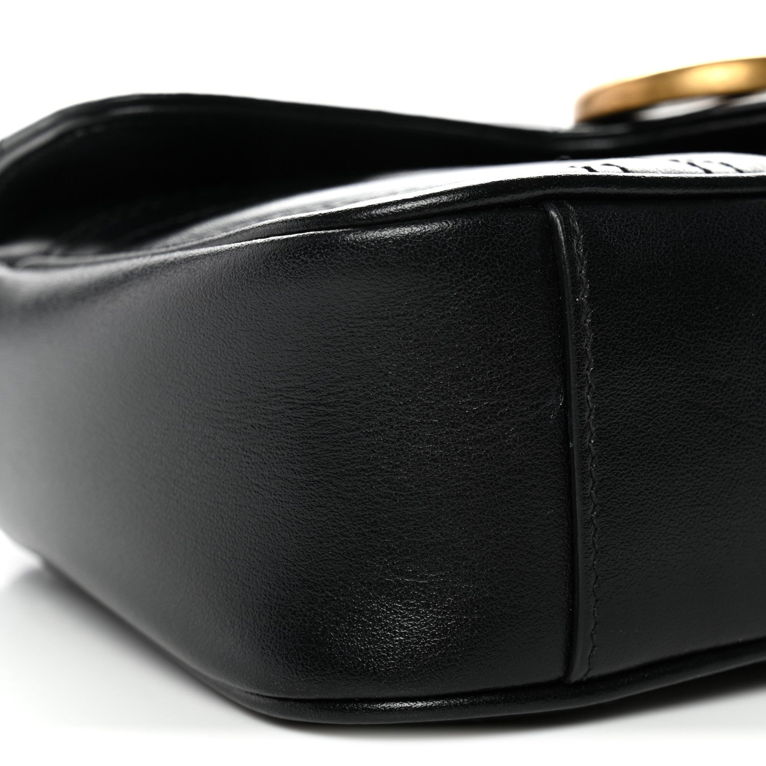 Gucci Calfskin Matelasse Mini GG Marmont Shoulder Bag Black