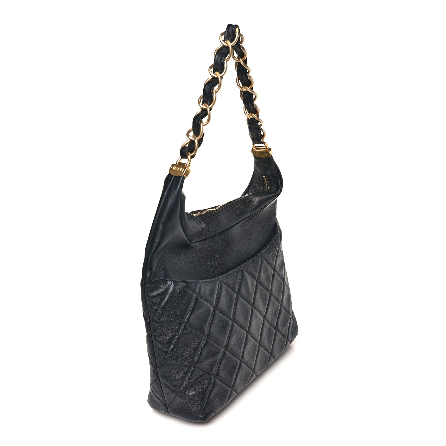 Chanel Calfskin Quilted Close To Me Hobo Black
