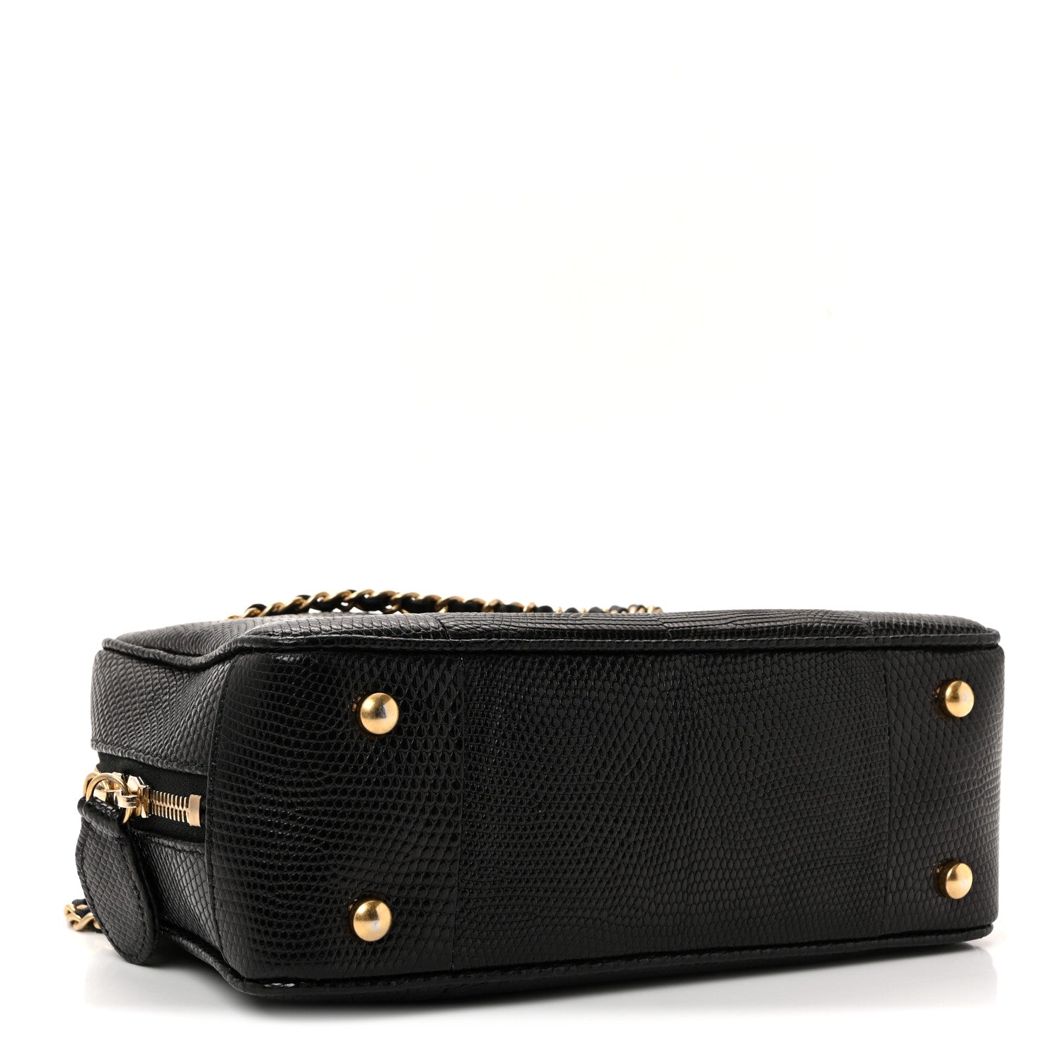 Chanel Lizard Coco Vintage Camera Case Black