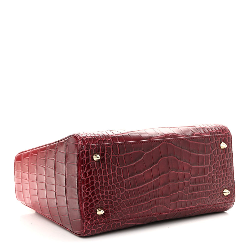 Christian Dior Alligator Gradient Medium Lady Dior Red