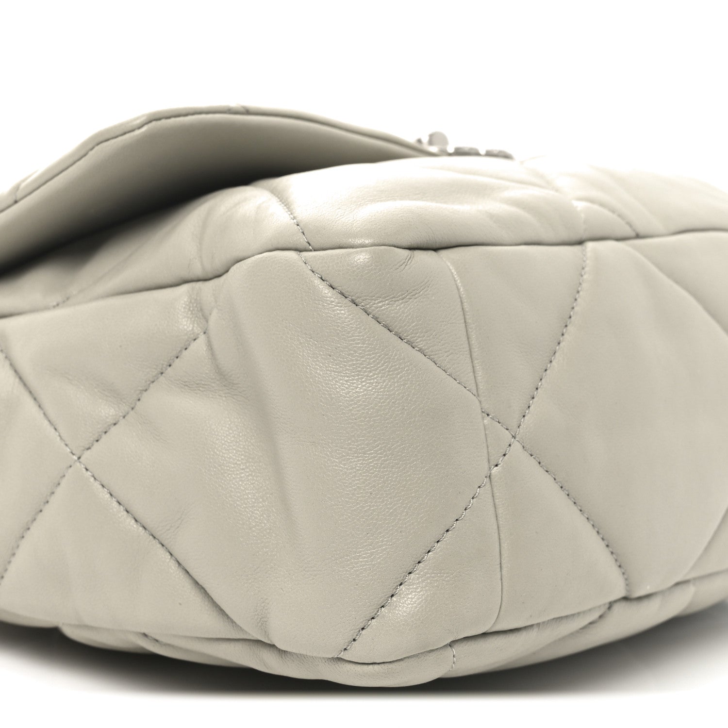 Chanel Lambskin Quilted Large Chanel 19 Flap Grey