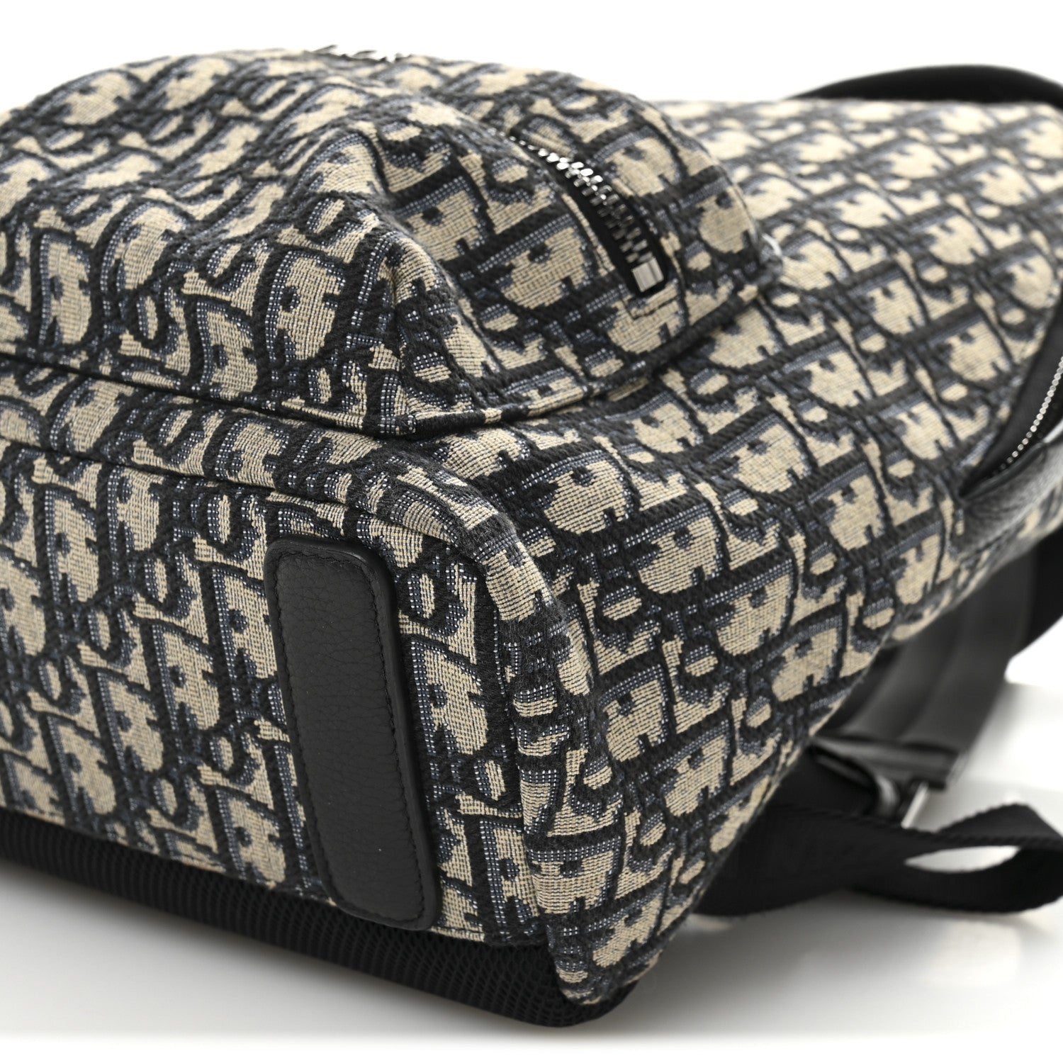 Christian Dior Oblique Calfskin Rider Kid's Backpack Beige Black