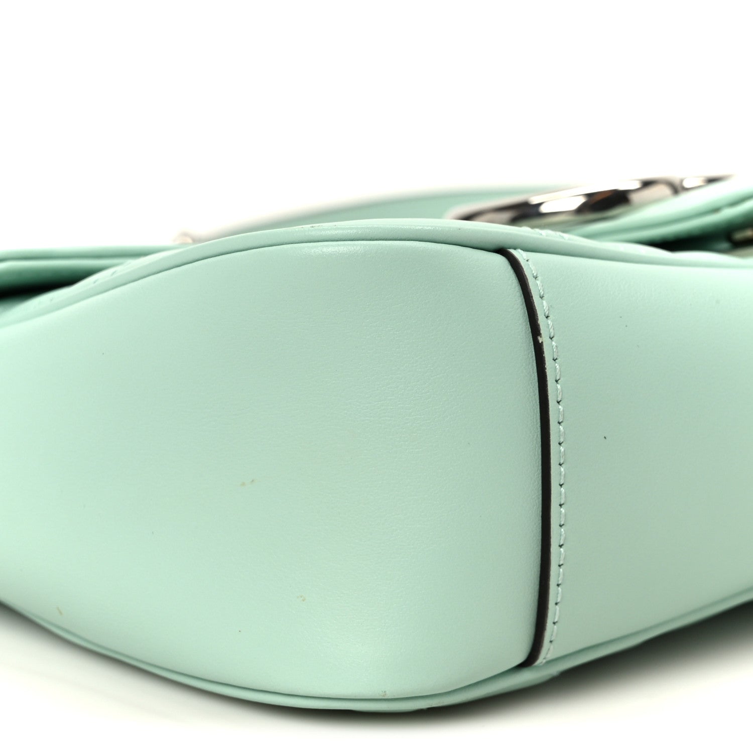 Gucci Calfskin Matelasse Small GG Marmont Shoulder Bag Water Green