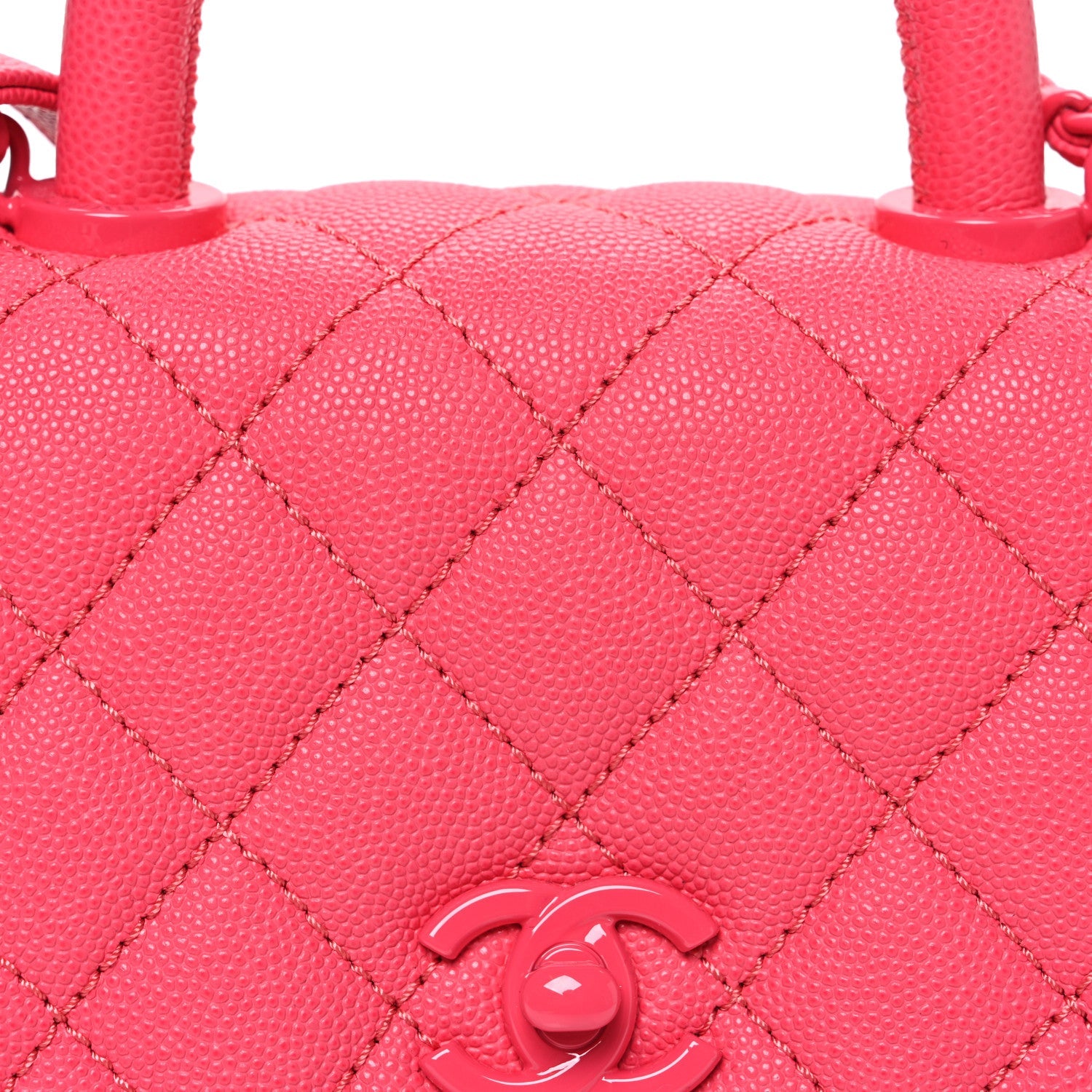 Chanel Caviar Quilted Incognito Extra Mini Coco Handle Flap Pink