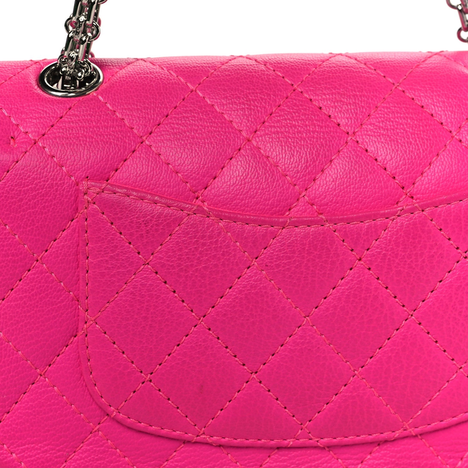 Chanel Goatskin Quilted 2.55 Reissue Mini Flap Fluorescent Pink