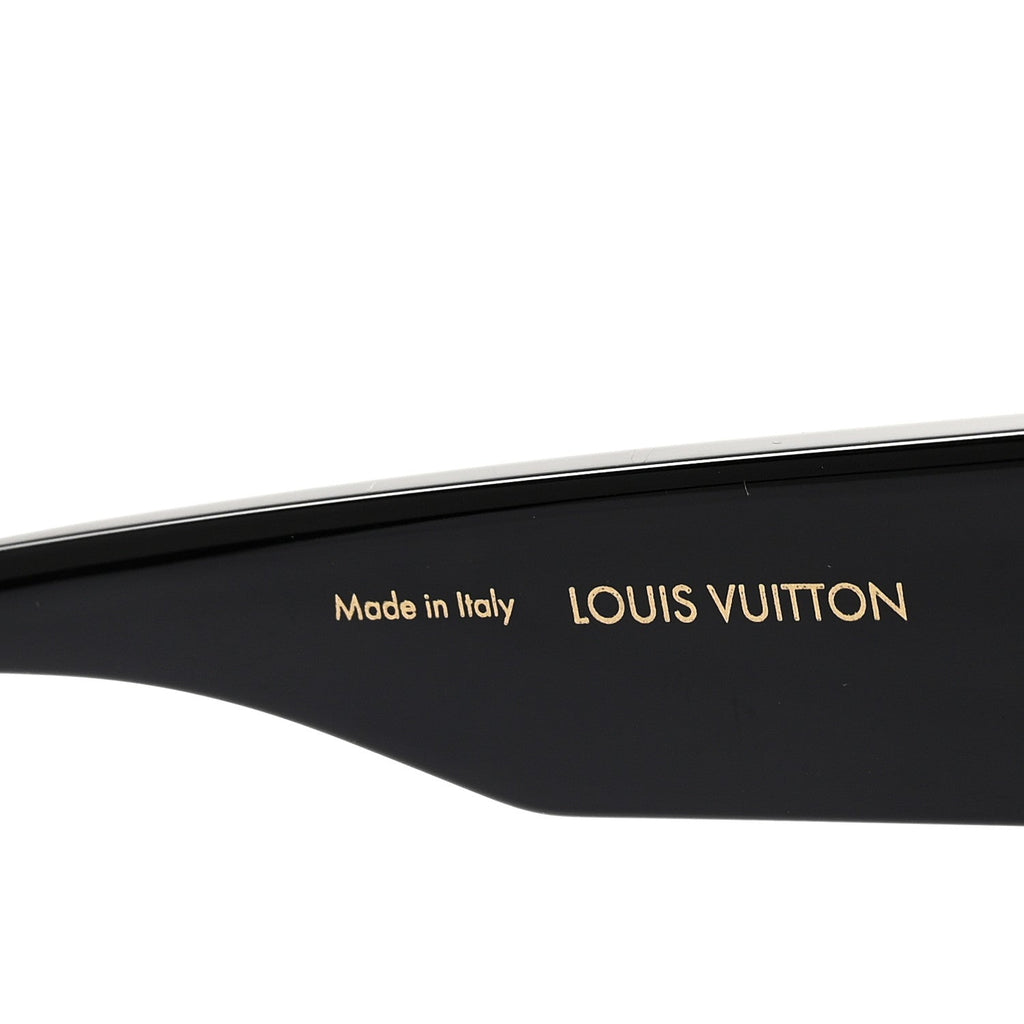 Louis Vuitton Acetate Swarovski Crystal Cyclone Sunglasses Z1578W Black