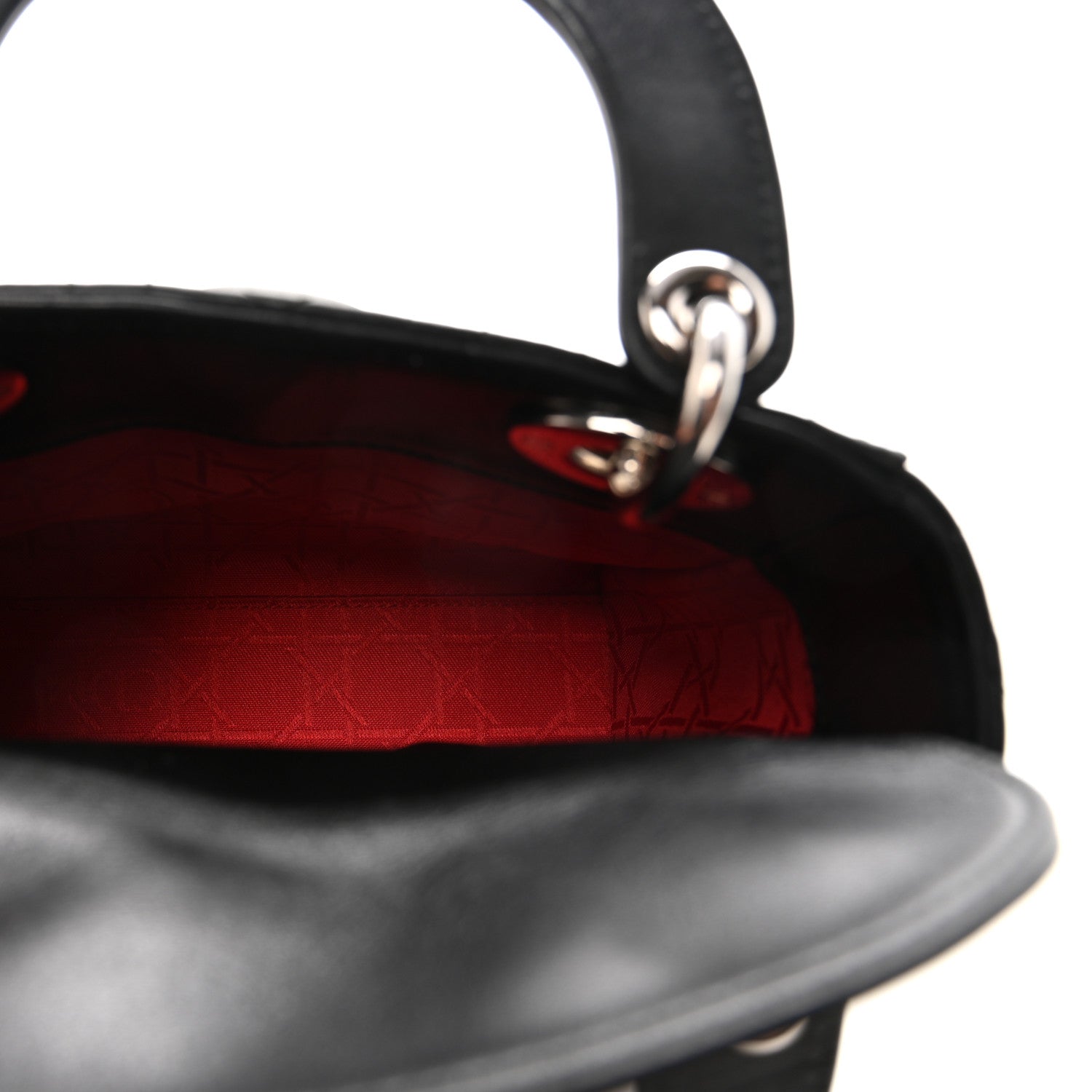 Christian Dior Lambskin Cannage Mini Lady Dior Black