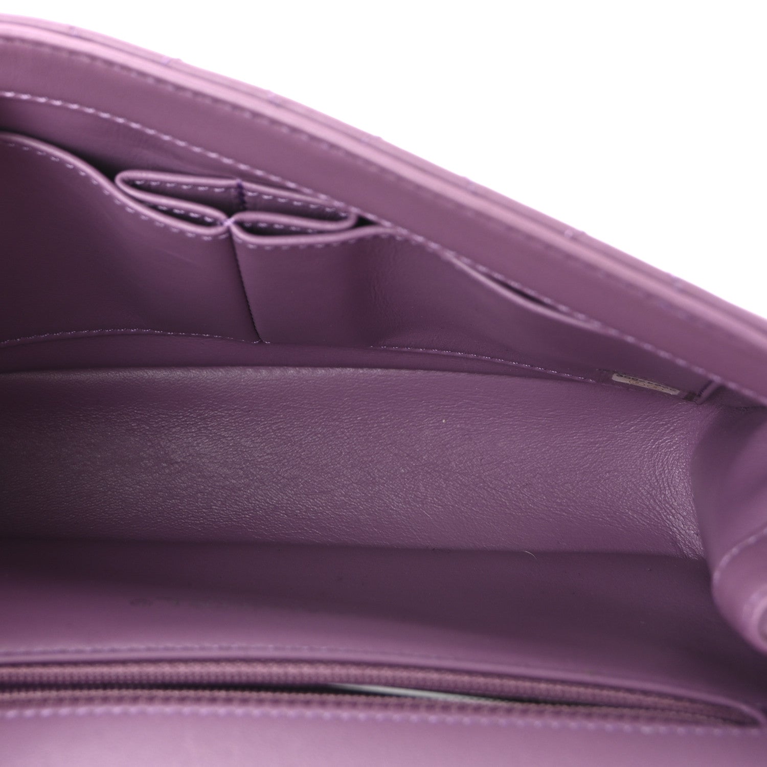 Chanel Lambskin Quilted Small CC Filigree Flap Purple