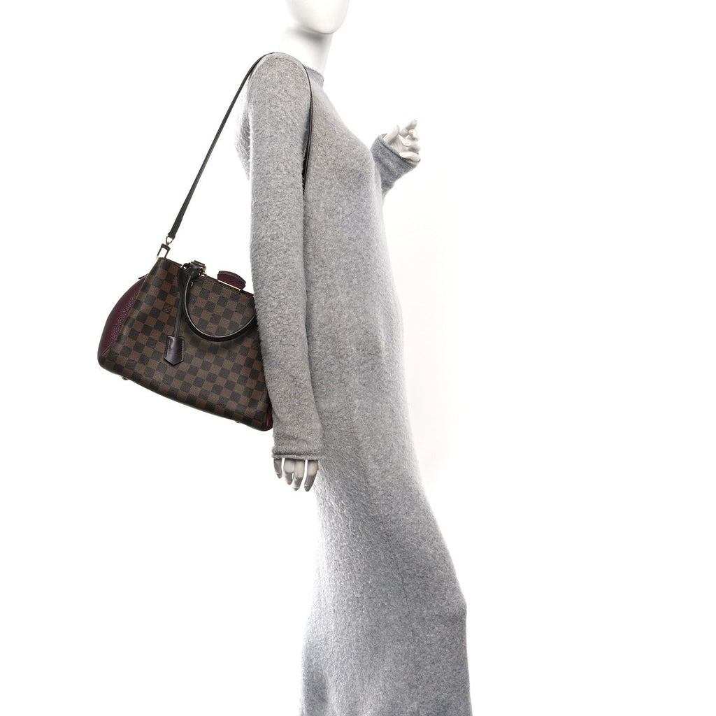 Louis Vuitton Damier Ebene Cuir Taurillon Brittany Bordeaux