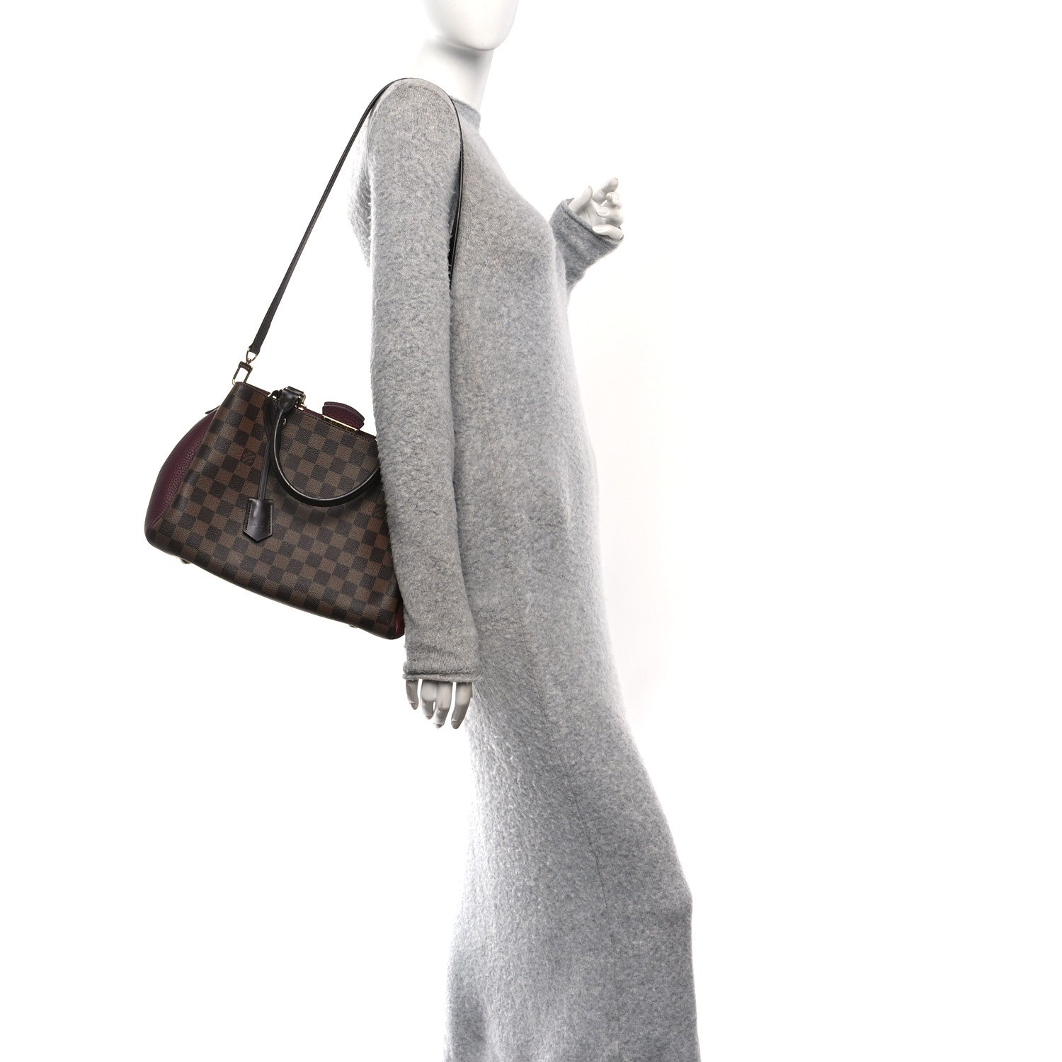 Louis Vuitton Damier Ebene Cuir Taurillon Brittany Bordeaux
