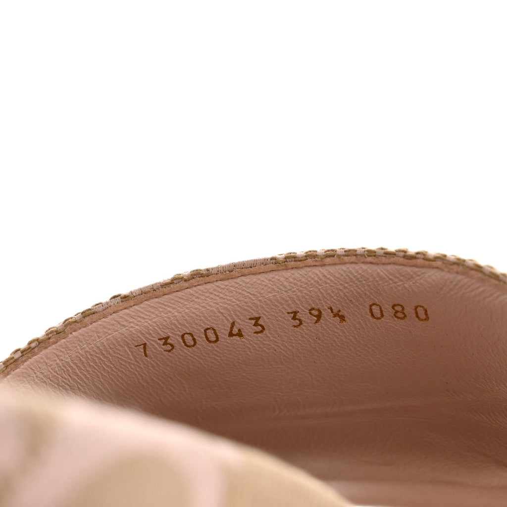 Gucci Monogram Jumbo GG Angelina Platform 55mm Slide Sandals 39.5 Beige Perfect Pink