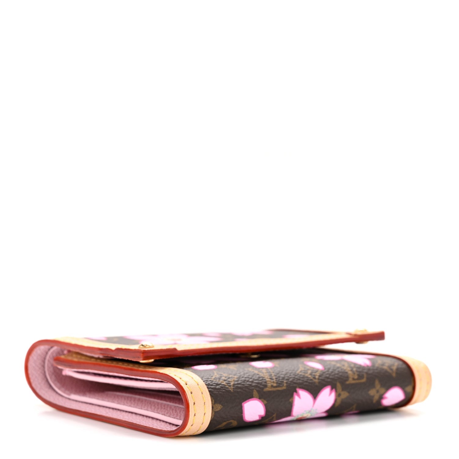 Louis Vuitton LV X TM Monogram Cherry Blossom Victorine Wallet Sakura Brown